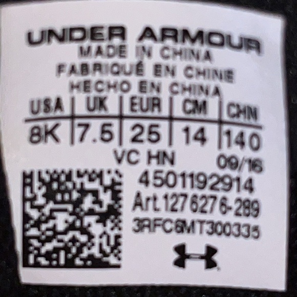 Kid’s Size 8 UNDER ARMOUR UA SC STEPH CURRY SHOES - Picture 8 of 8